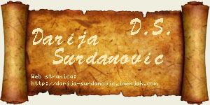 Darija Surdanović vizit kartica